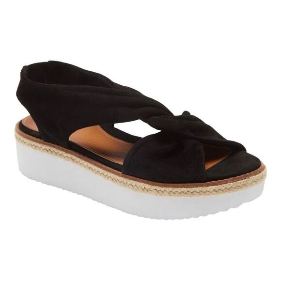 Caslon Joelle Flatform Sandal in Black Suede - Picture 1 of 9